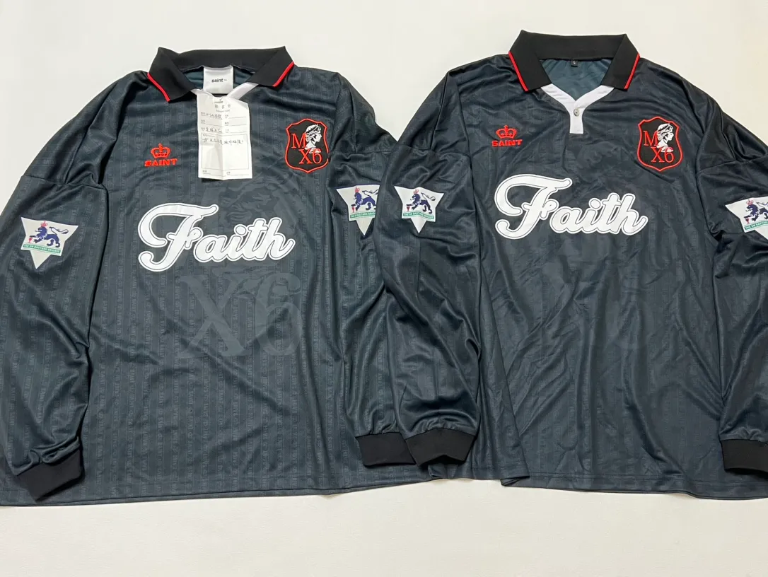 Pattern VS ZP SAINT M×××××× SOCCER SHIRT 'FAITH'/BLK FAITH football long sleeve black S-XL